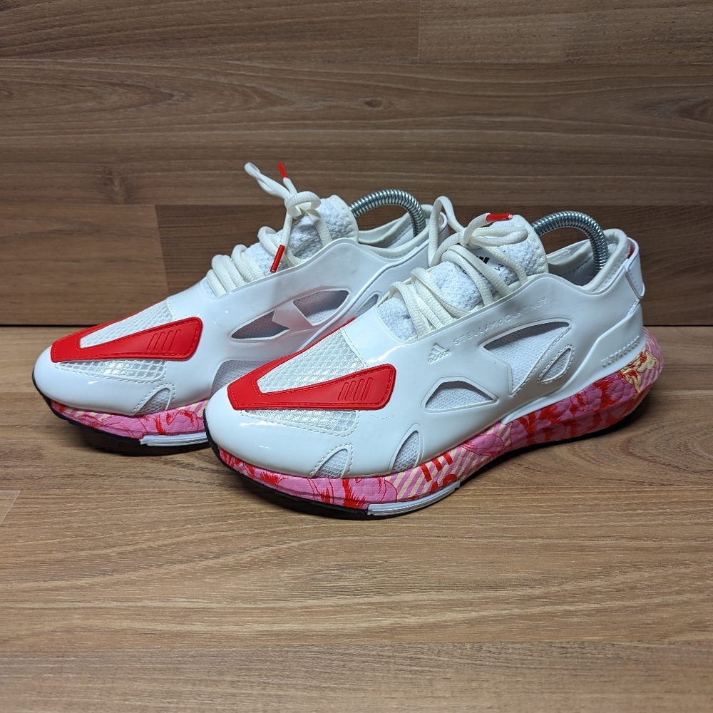 Adidas Ultra Boost 22 x Stella McCartney 'White Red' HQ8610 Women's Size 8